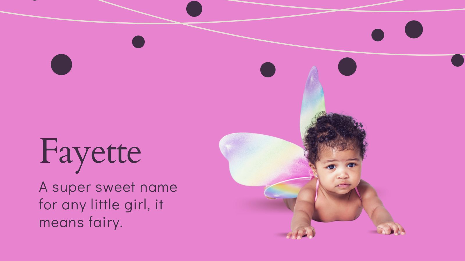 Explication du nom de la petite fille Fayette