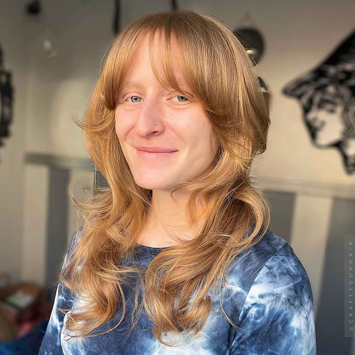 Cheveux de pieuvre à poils longs avec des couches souples