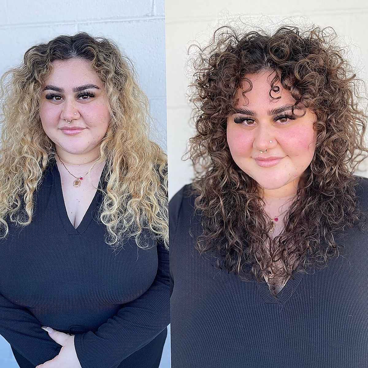 Curly Layered Shag pour les femmes de grande taille