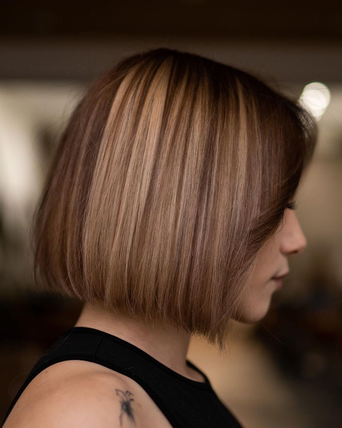 Bob court sur une longueur pour cheveux fins