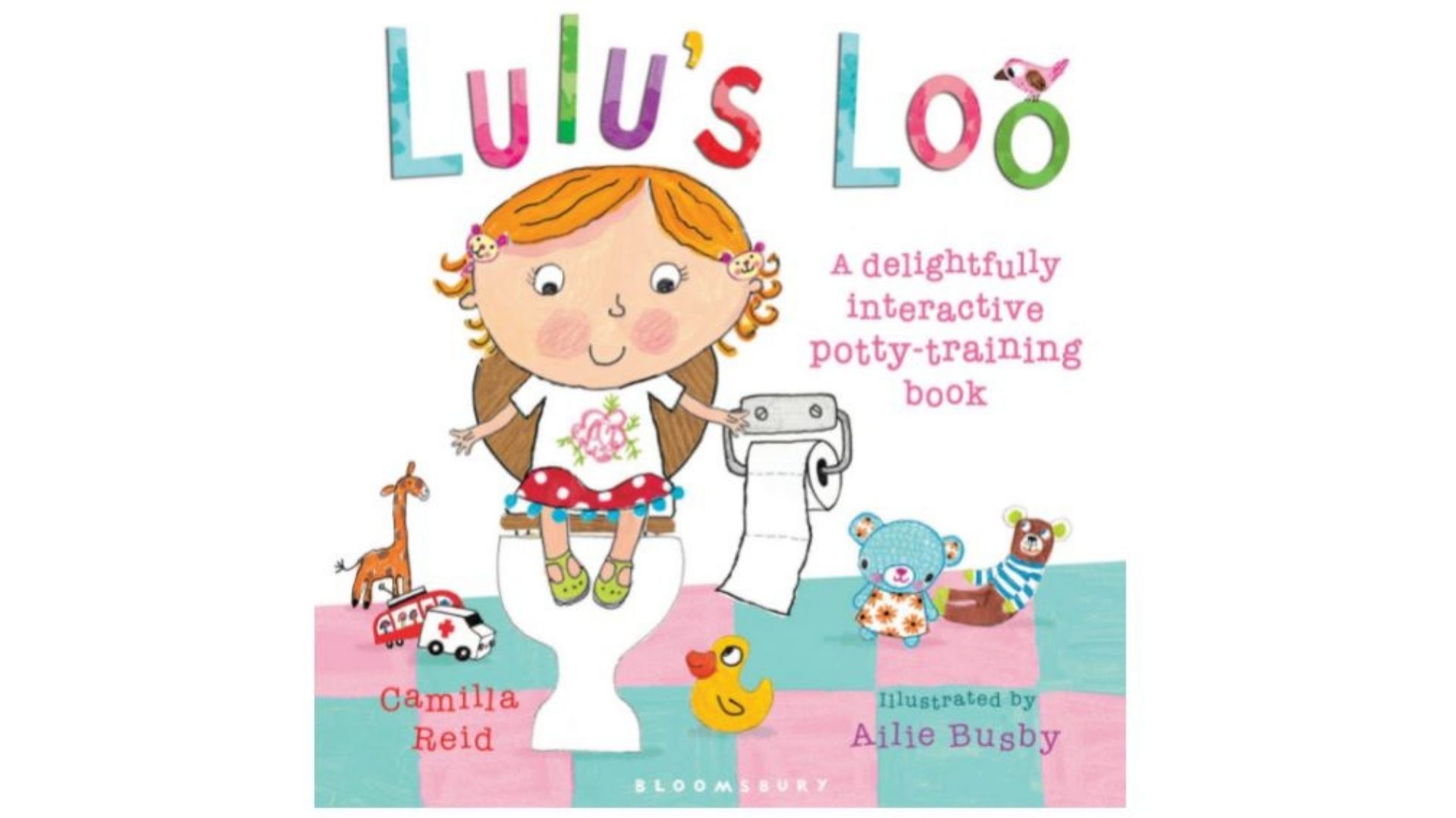 image d'un livre avec un enfant illustré au recto assis sur les toilettes dans le cadre des meilleurs livres d'apprentissage de la propreté.