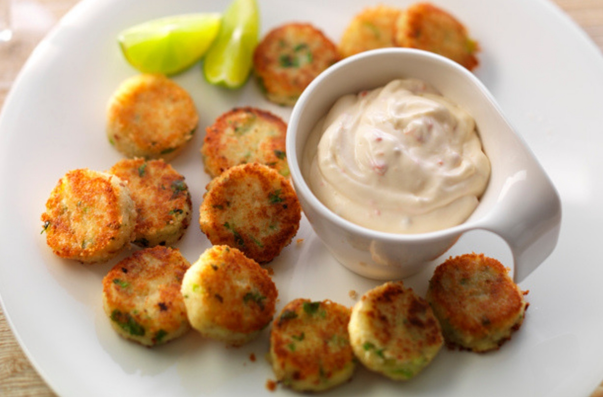 recette de canape_gâteaux de pommes de terre et dip