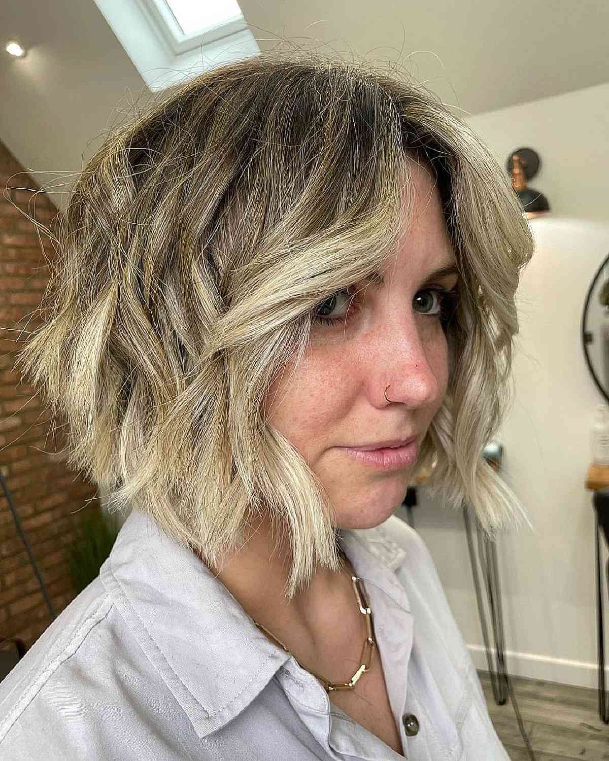 Wavy Choppy Bob