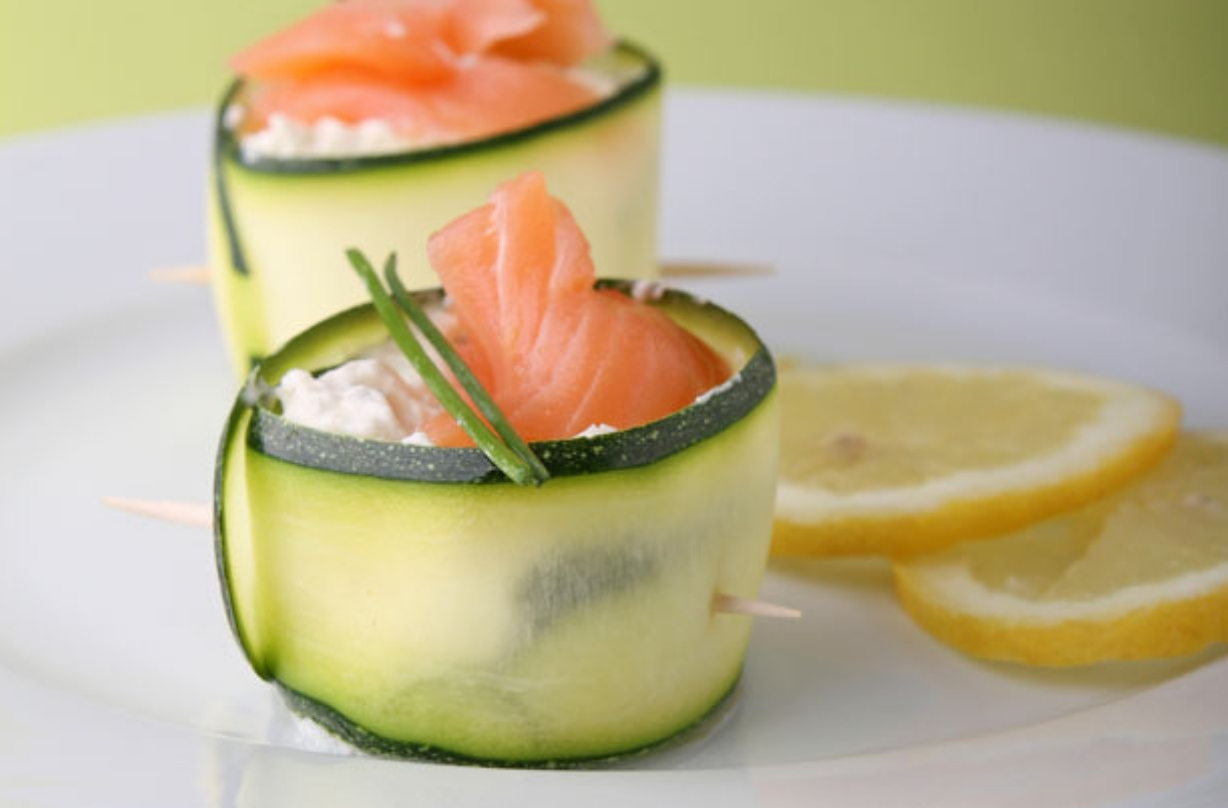 Recette de canape_Courgettes au saumon et au fromage frais