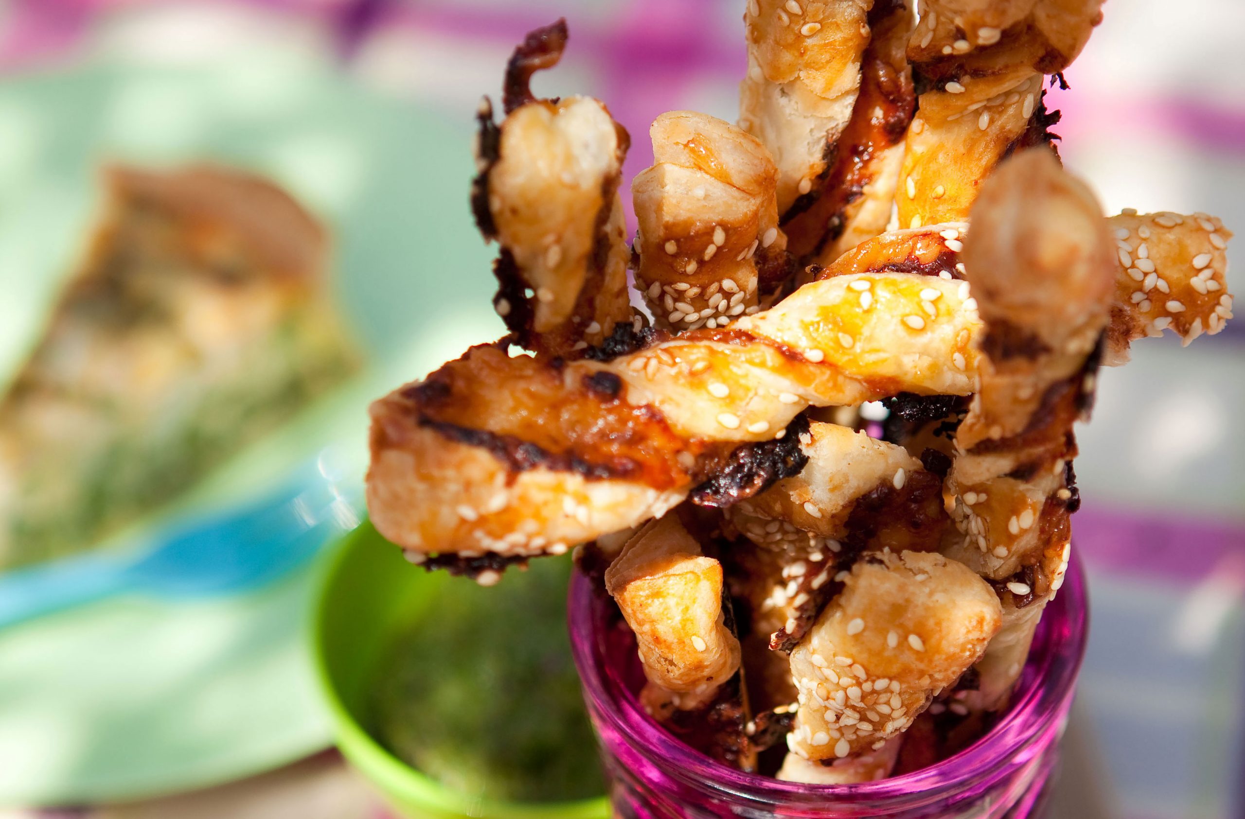 Pailles de fromage et de cornichons