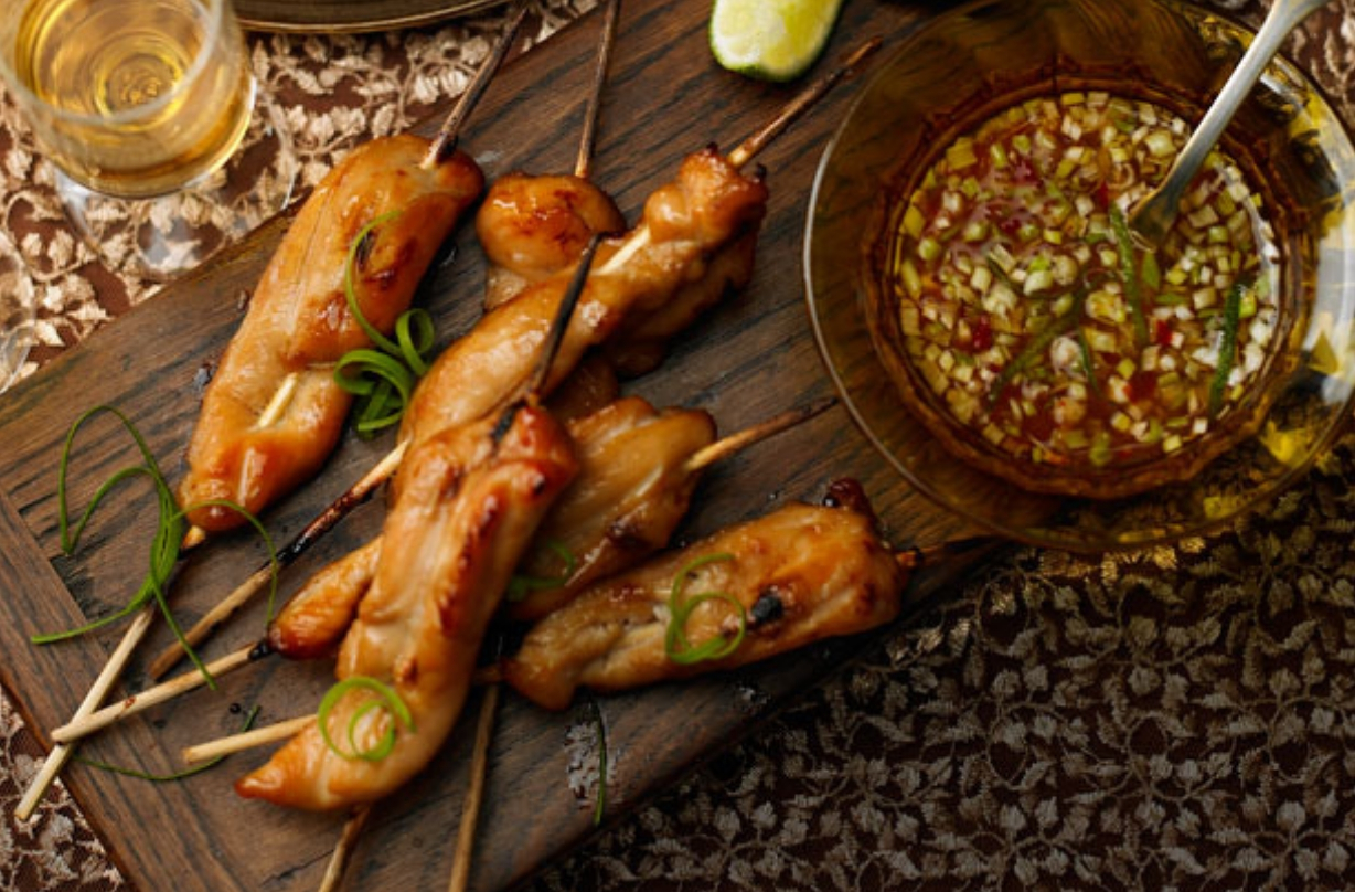 recette de canapé_Brochettes de poulet chaudes et épicées