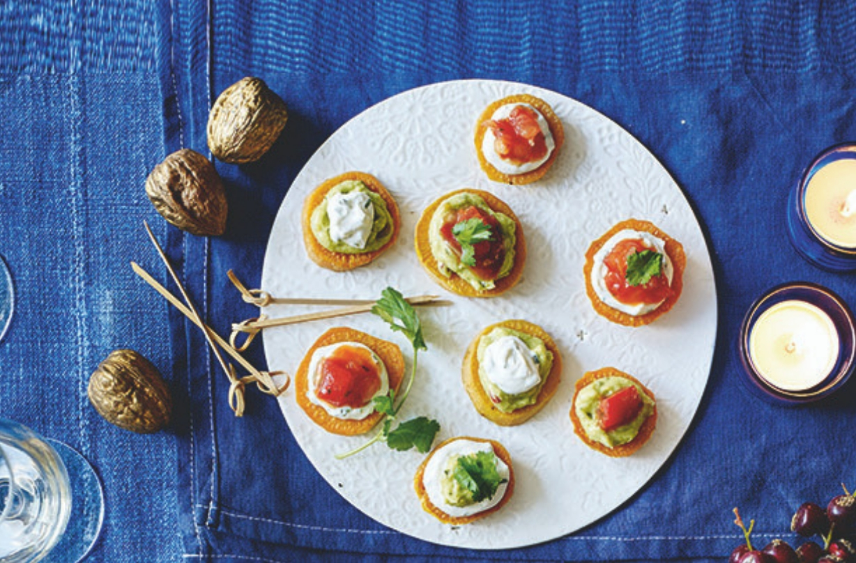 recette de canapé_morceaux de patates douces rôties à l'américaine