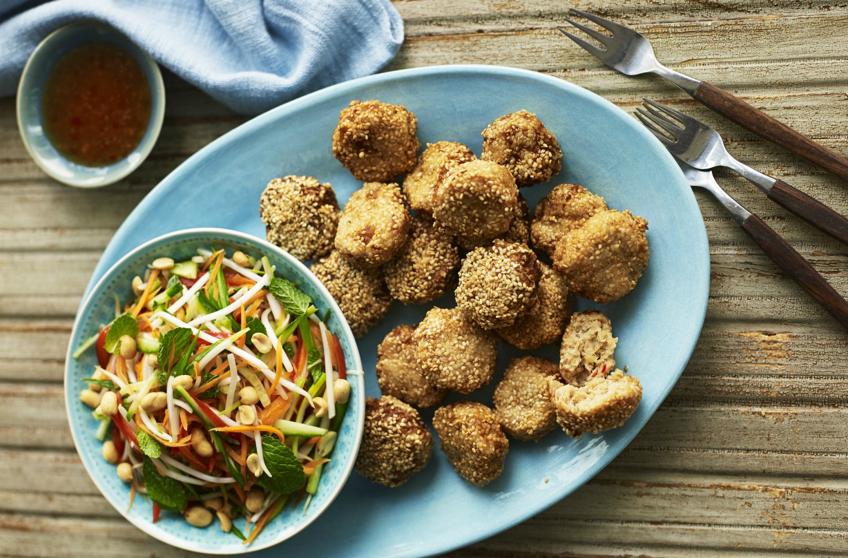 recette de canape_sesame thai fishcakes