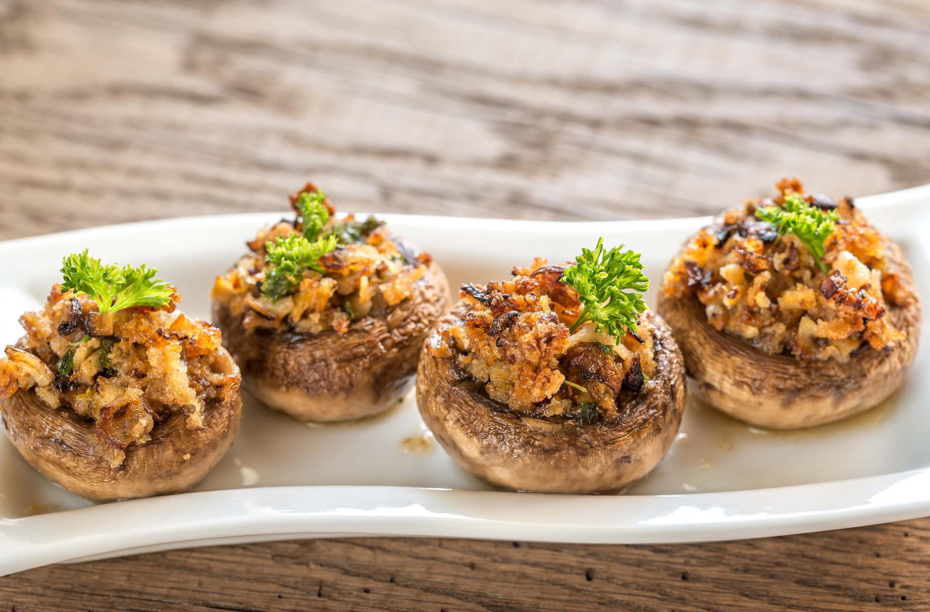 Recette de champignons farcis à l'ail et au fromage