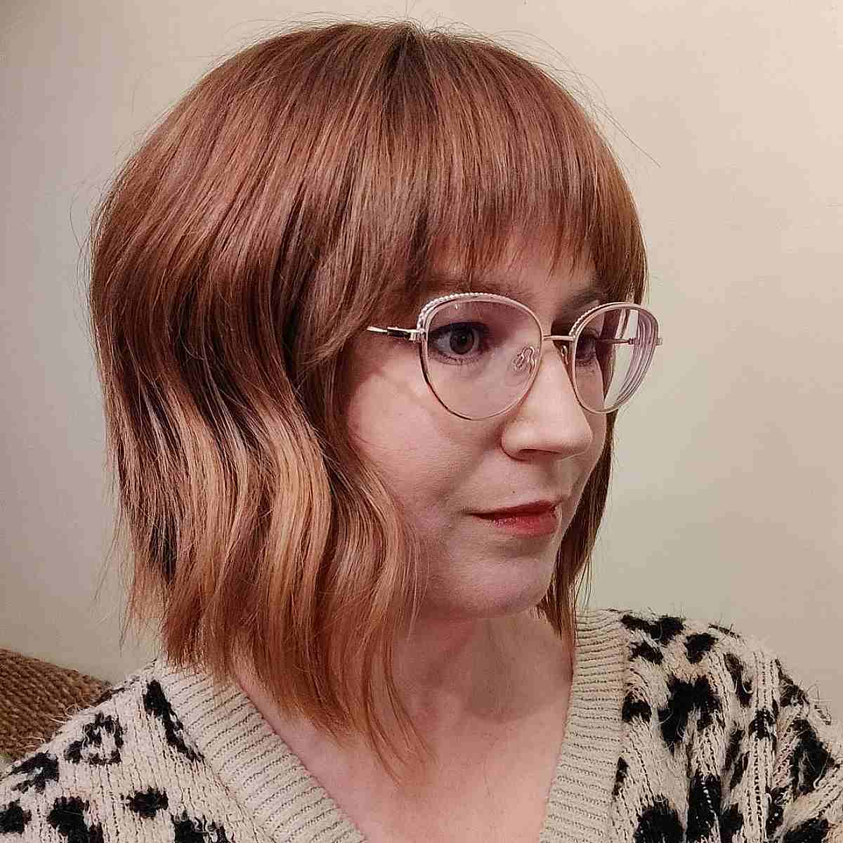 Ondes lâches sur une coupe lobée avec franges