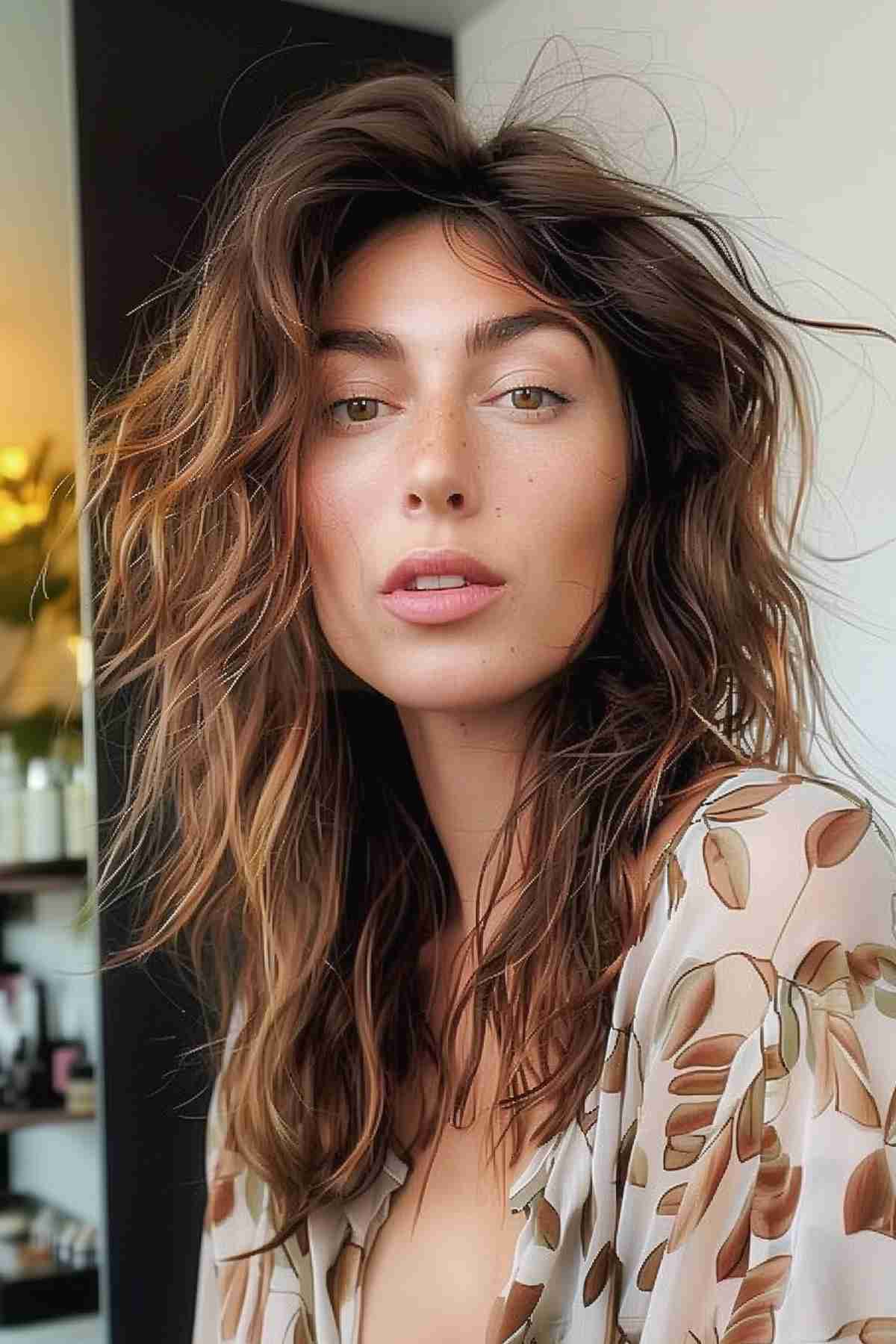 Coupe renard aux couches dégradées pour un look texturé et audacieux