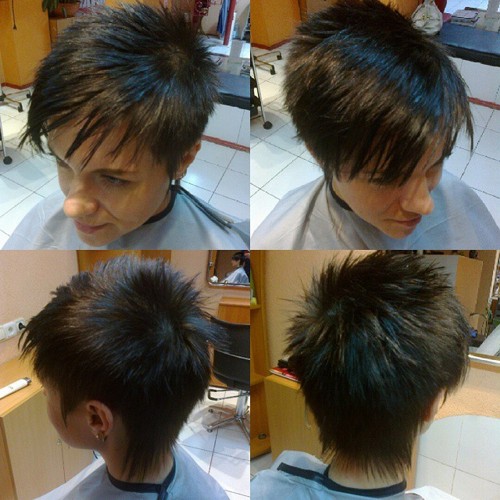 short spiky haircut for women