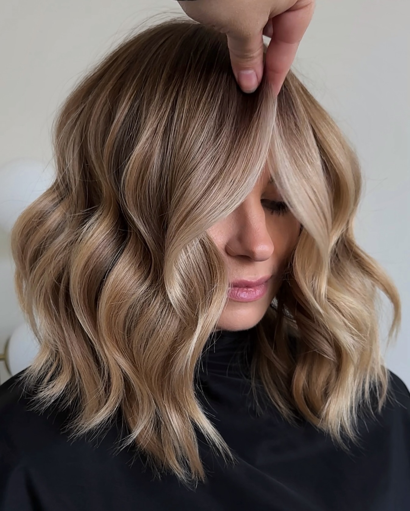 Soft Bronzed Blonde Balayage Lob