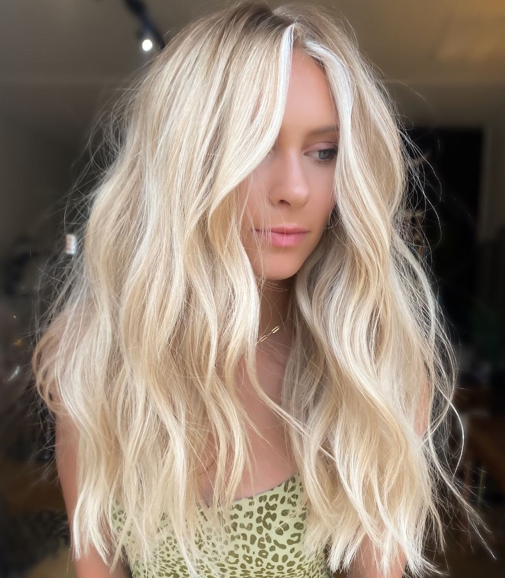 Blonde Hair with Platinum Highlights