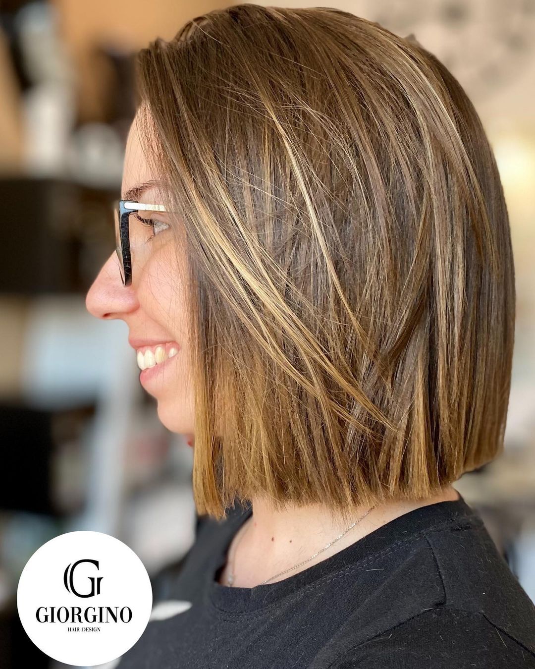 Bob Cut with Blunt Ends and Teasylights
