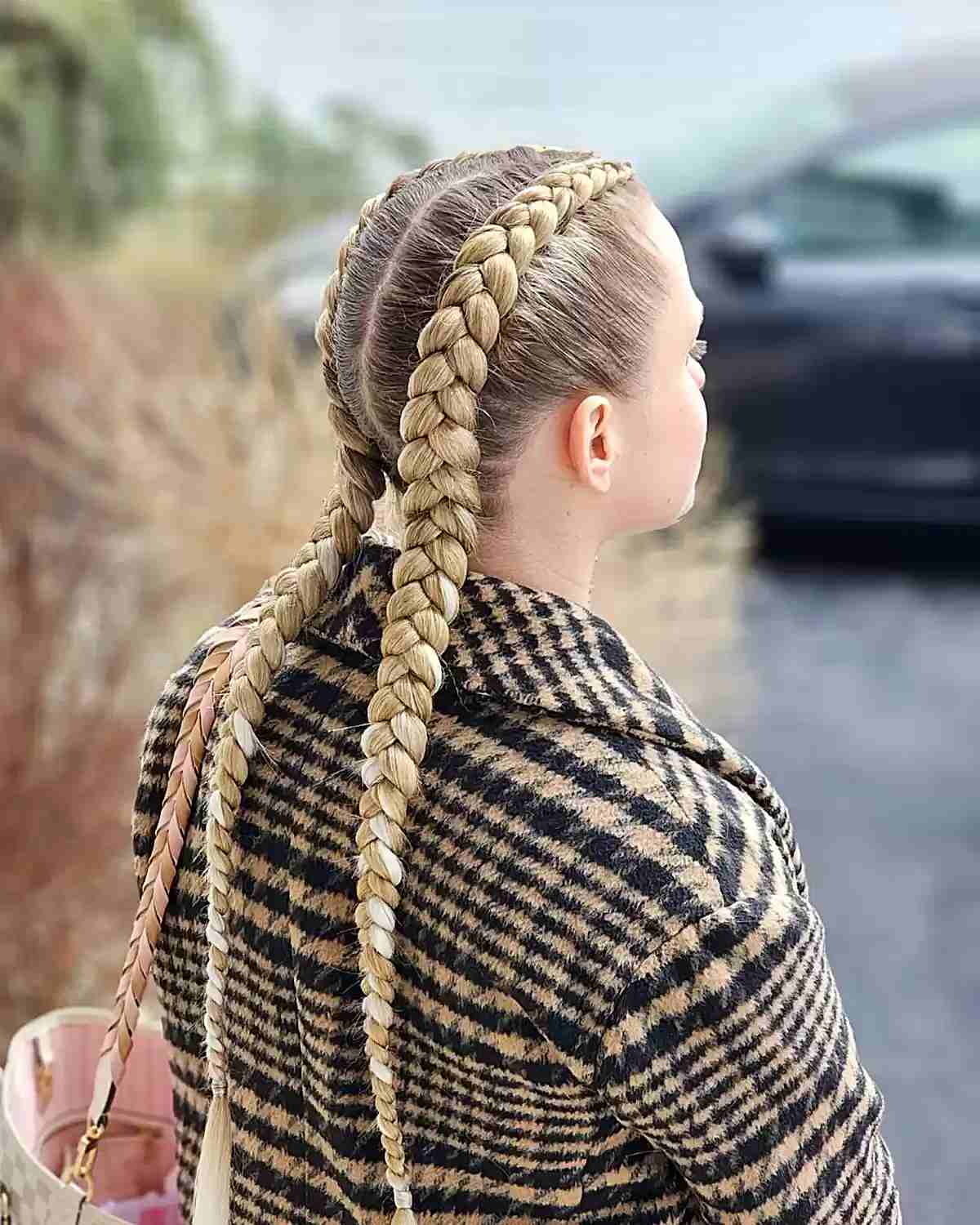 Longues Tresses de Softball avec Extensions pour Jeunes Femmes