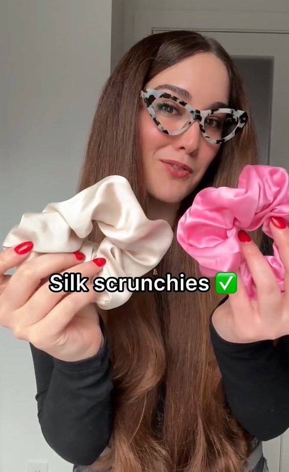 Beauty Influencer with Silk Scrunchies