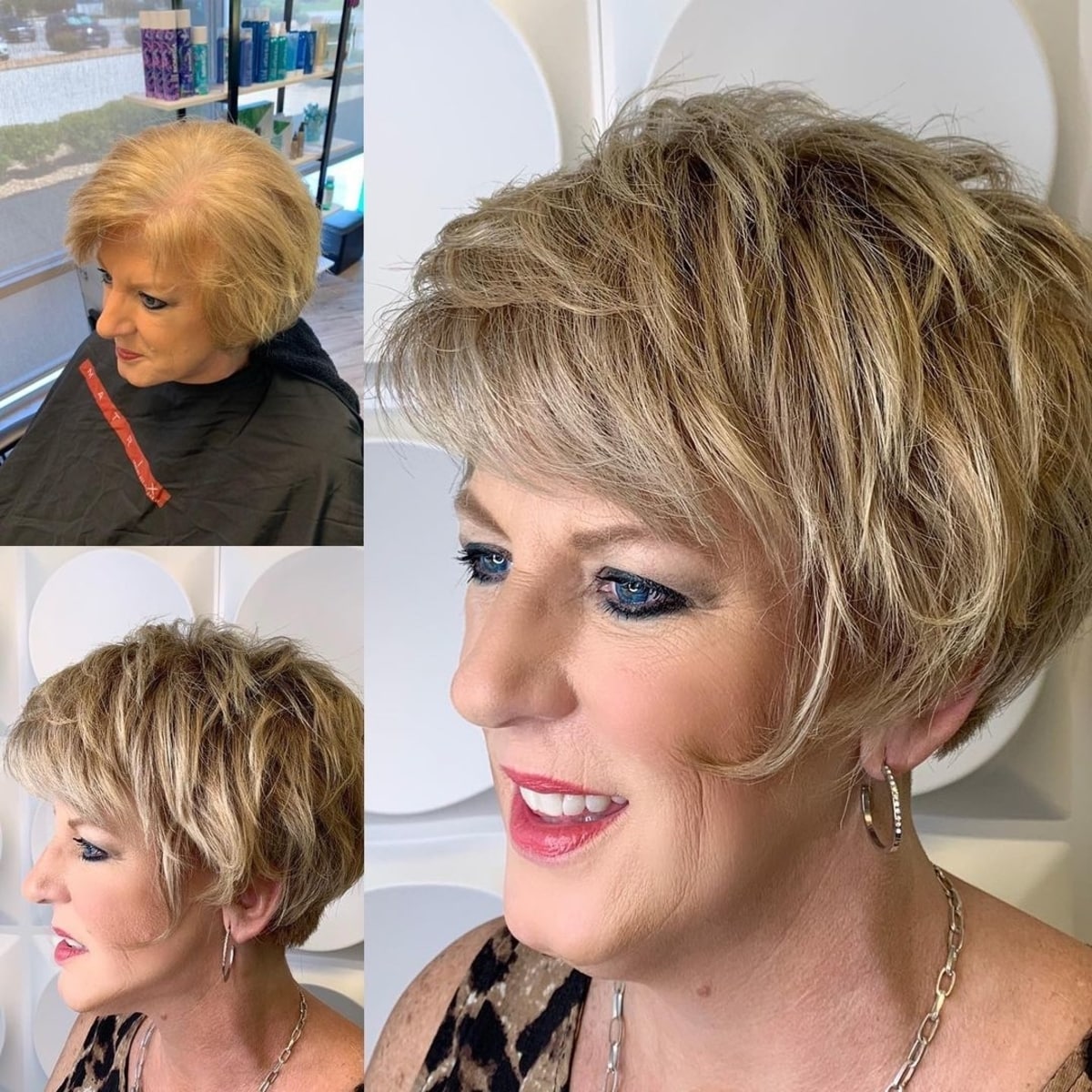 Coupe de cheveux désordonnée pour les femmes âgées